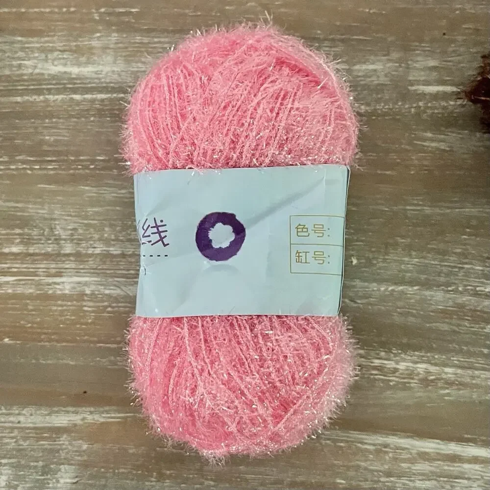 Lot of 19 Scrubby Sparkle Eyelash Yarn 50g Skeins Assorted Colors 100% Polyester